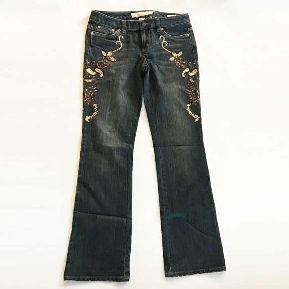 CK Embellished Ultra Low Boot Jeans with Stretch - Picture 2 of 4
